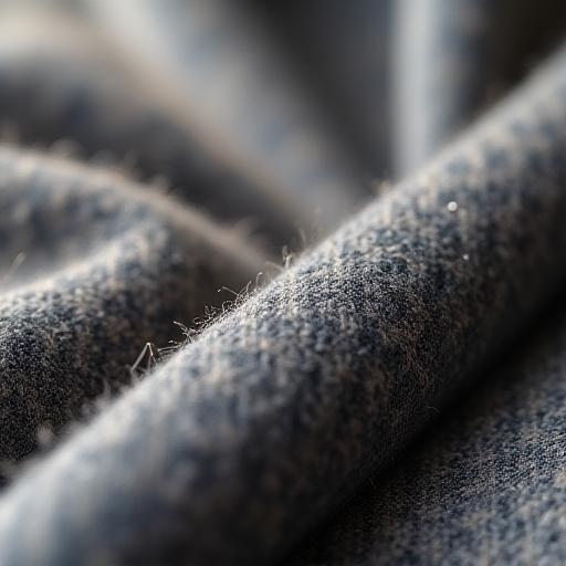 Close-up of premium wool fabric and tailoring tools